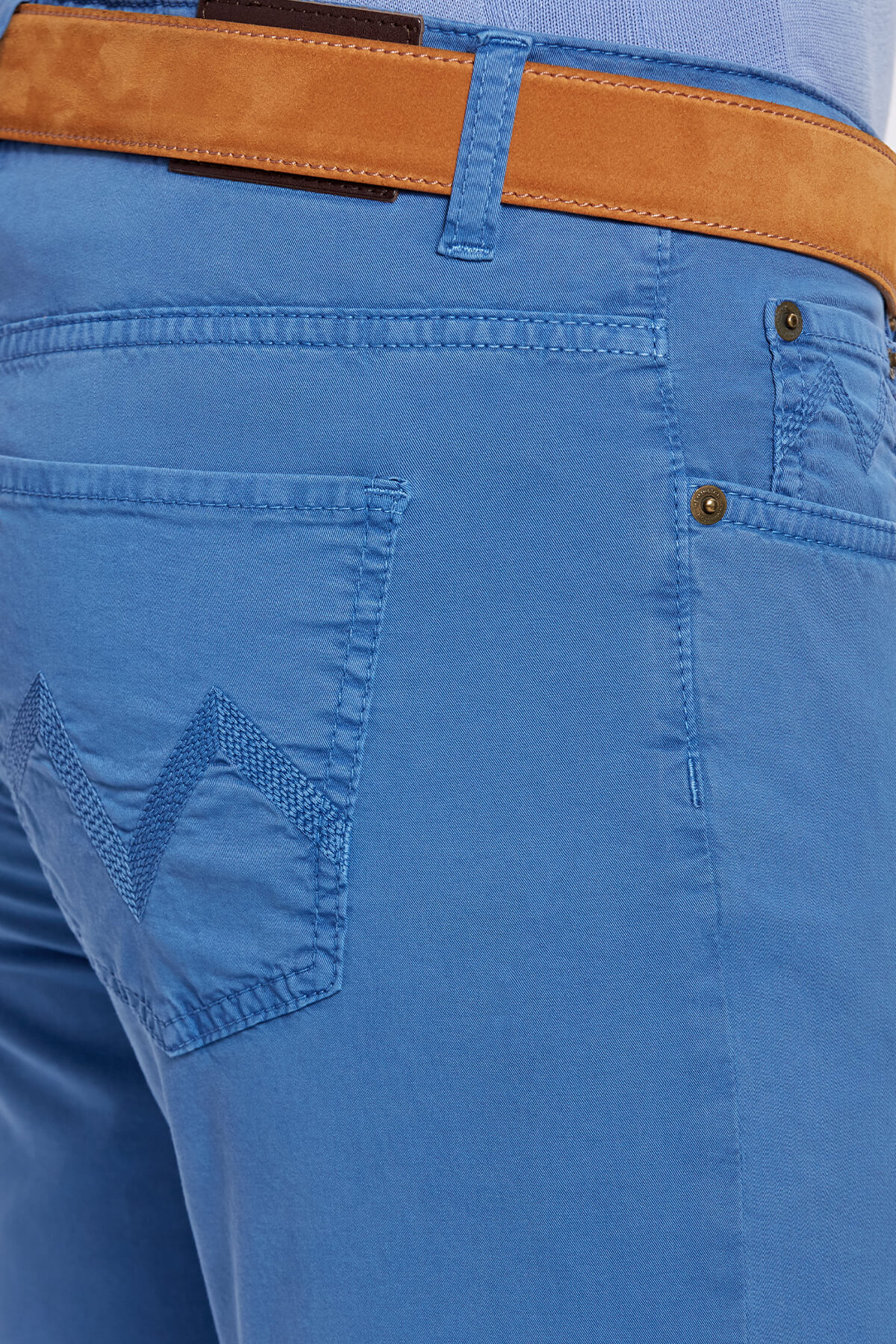 Slim Fit 5 Cep Mavi Yazlık Pantolon