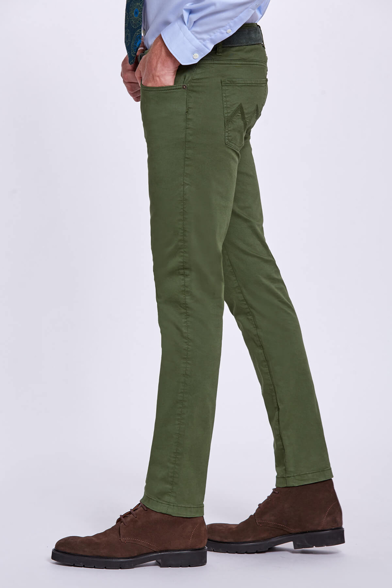 Hemington Slim Fit 5 Cep Yeşil Pantolon. 5