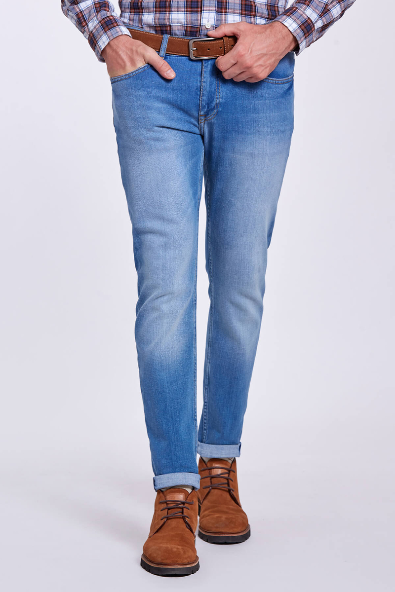 Hemington Slim Fit Buz Mavisi Denim Pantolon. 1 Hemington Slim Fit Buz Mavisi Denim Pantolon. 1