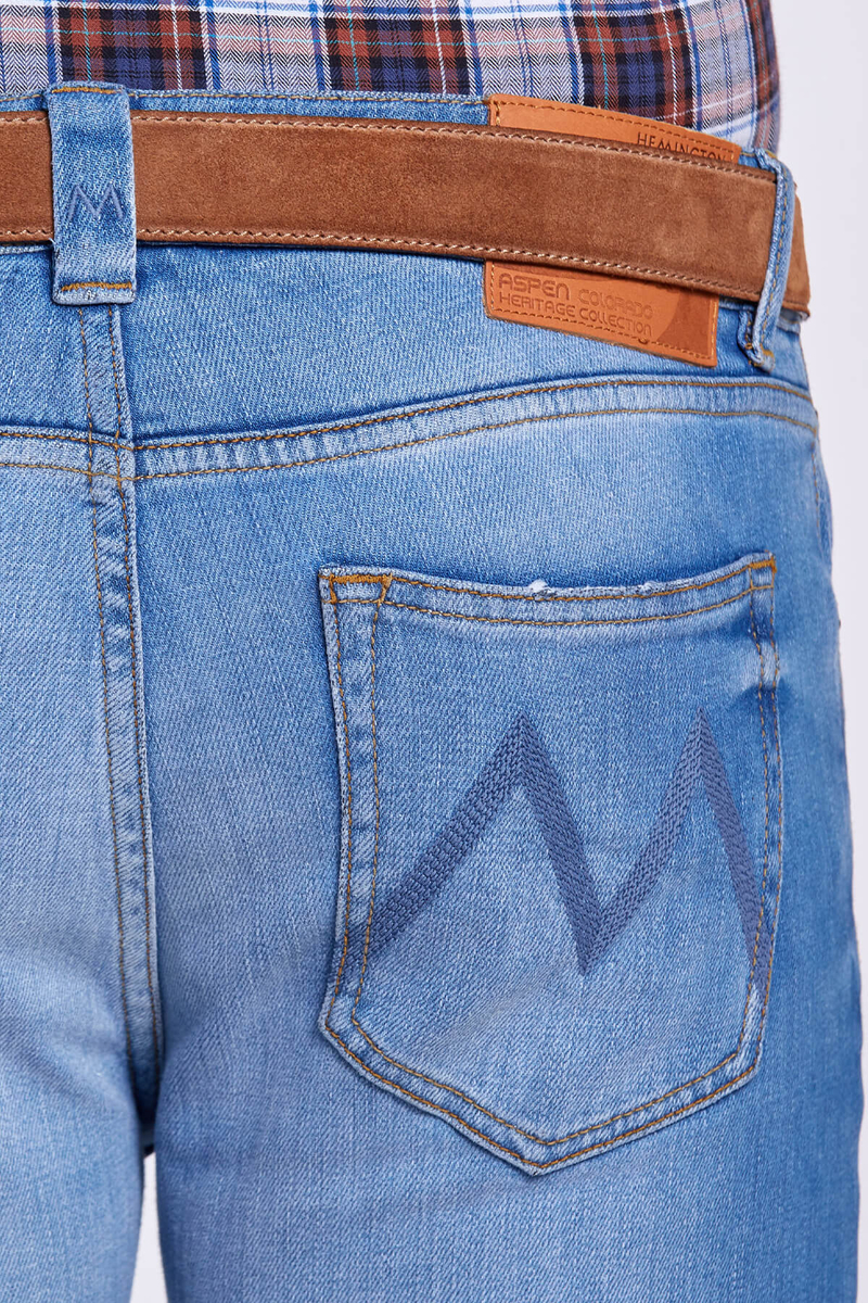 Hemington Slim Fit Buz Mavisi Denim Pantolon. 6 Hemington Slim Fit Buz Mavisi Denim Pantolon. 6