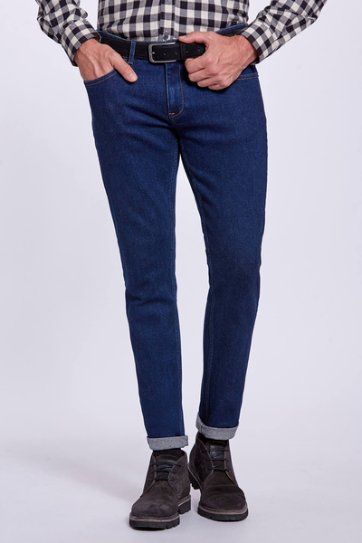 Slim Fit Lacivert Denim Pantolon