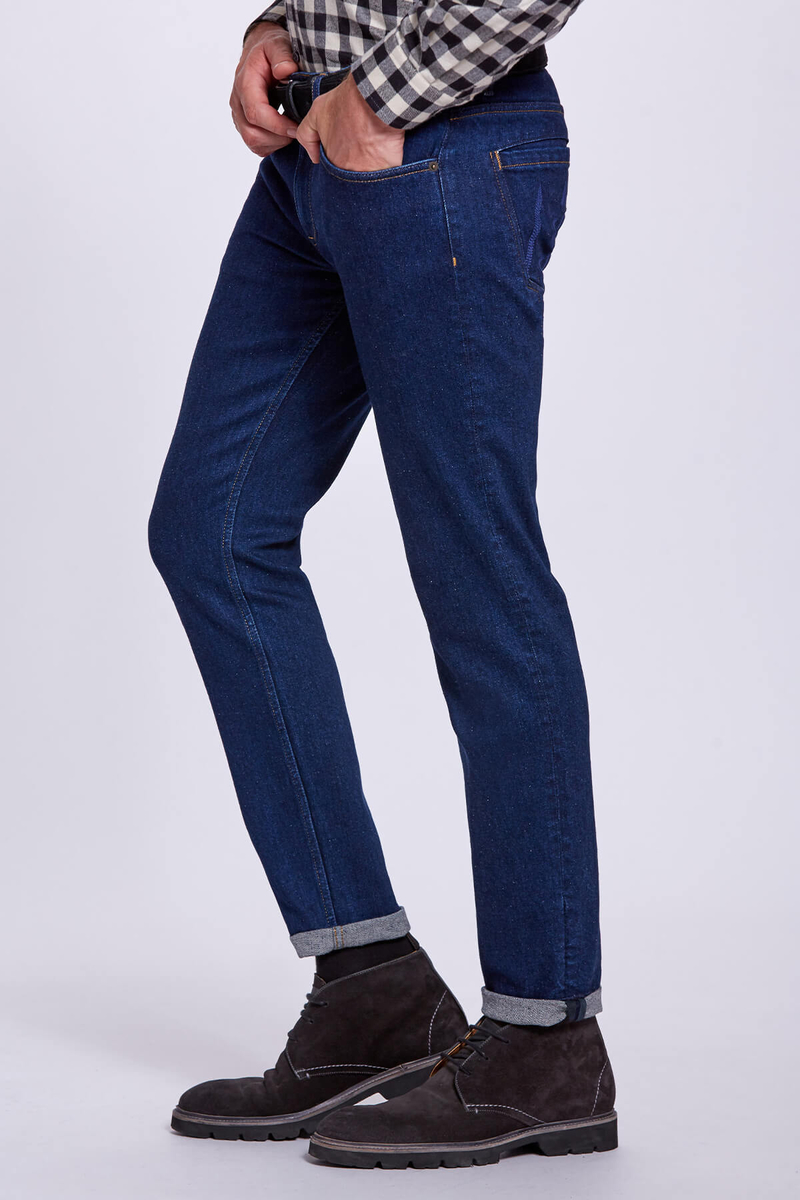 Hemington Slim Fit Lacivert Denim Pantolon. 5