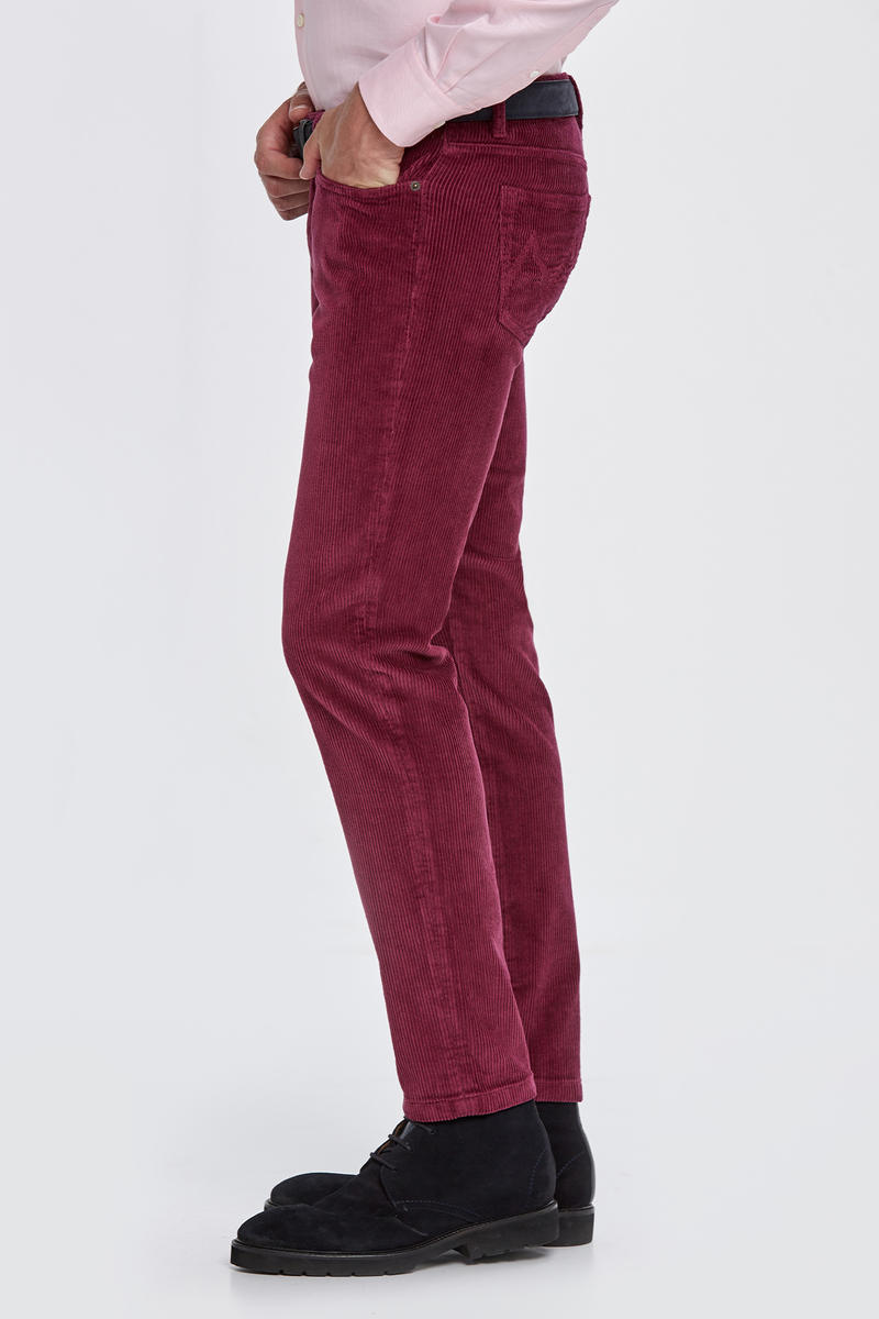 Hemington Slim Fit Magenta Kadife Pantolon. 4 Hemington Slim Fit Magenta Kadife Pantolon. 4