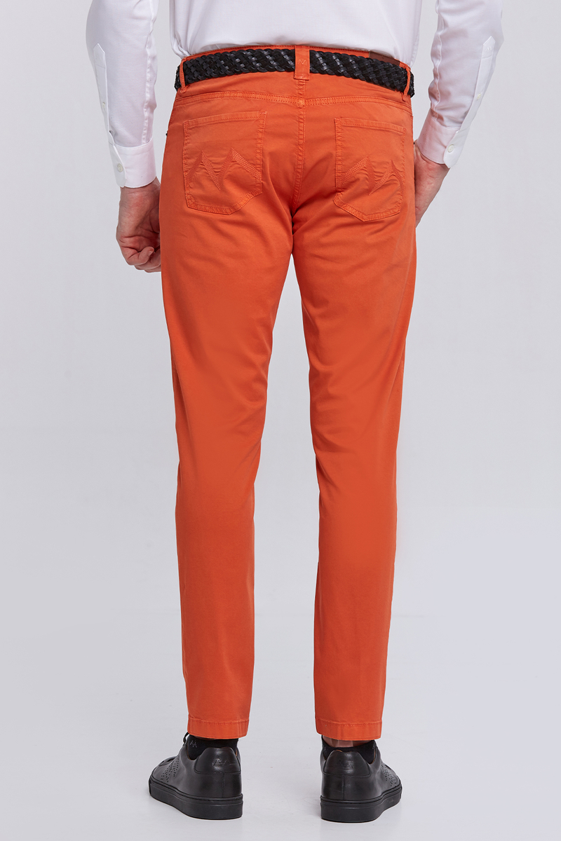 Hemington Slim Fit Turuncu 5 Cep Yazlık Pantolon. 3