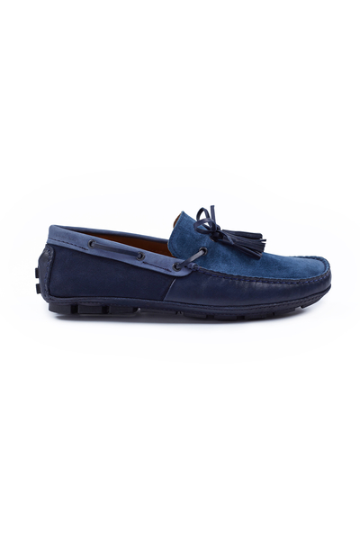 Süet Deri Lacivert Loafer