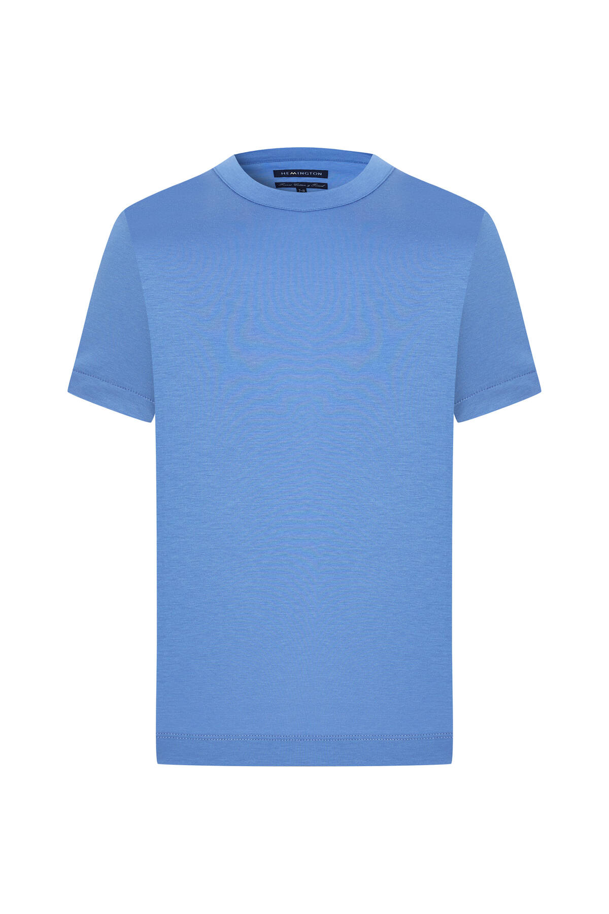 Supima Pamuk Bisiklet Yaka Tencel Mavi Çocuk T-Shirt