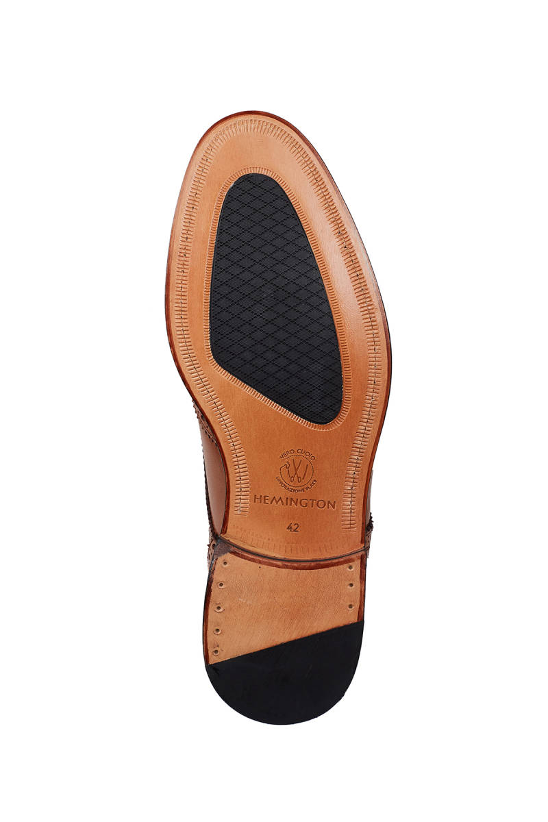 Hemington El Yapımı Taba Rengi Klasik Deri Ayakkabı. 5