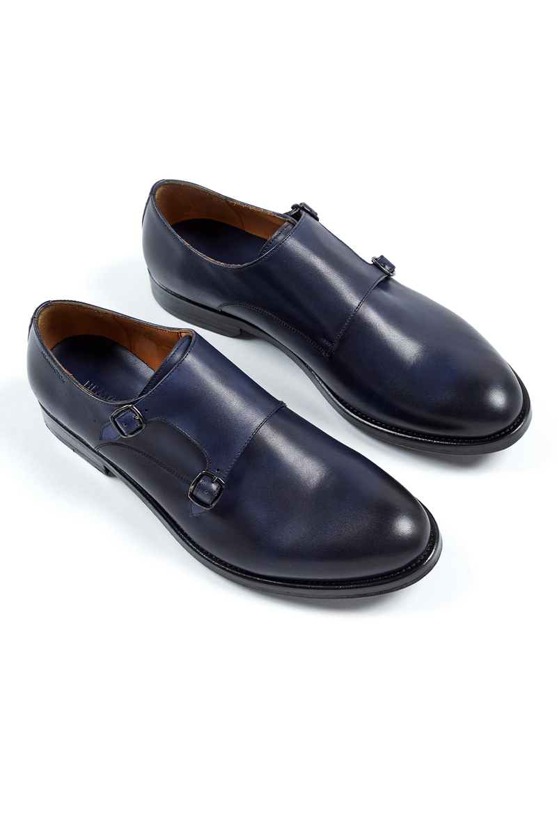 Hemington Tokalı El Yapımı Lacivert Klasik Deri Ayakkabı. 6