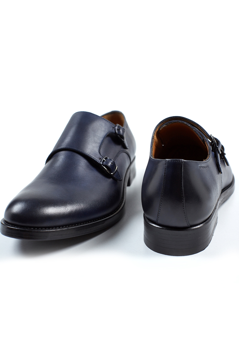 Hemington Tokalı El Yapımı Lacivert Klasik Deri Ayakkabı. 3