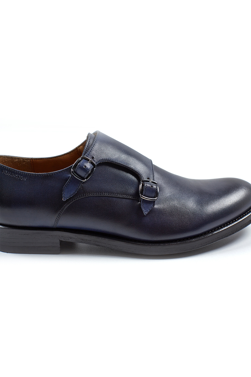 Hemington Tokalı El Yapımı Lacivert Klasik Deri Ayakkabı. 4