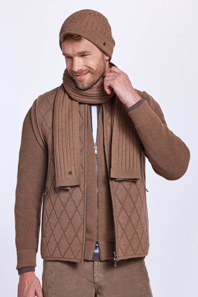 Hemington Tütün Rengi Merino Yün Su İtici Bere. 3 Hemington Tütün Rengi Merino Yün Su İtici Bere. 3
