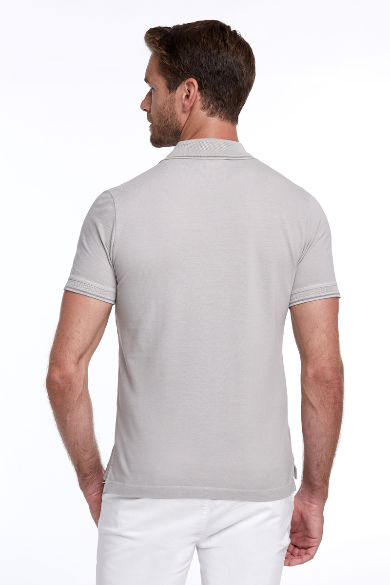 Hemington Vintage Görünümlü Açık Gri Polo Yaka T-Shirt. 4 Hemington Vintage Görünümlü Açık Gri Polo Yaka T-Shirt. 4