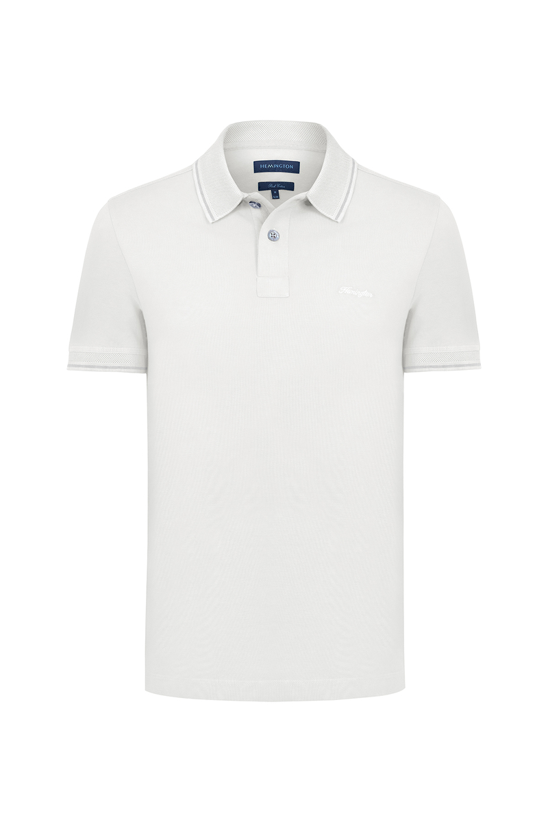 Hemington Vintage Görünümlü Kırık Beyaz Polo Yaka T-Shirt. 6 Hemington Vintage Görünümlü Kırık Beyaz Polo Yaka T-Shirt. 6