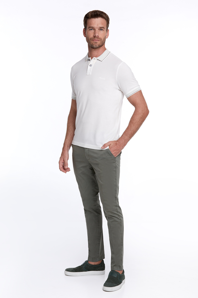 Hemington Vintage Görünümlü Kırık Beyaz Polo Yaka T-Shirt. 2 Hemington Vintage Görünümlü Kırık Beyaz Polo Yaka T-Shirt. 2
