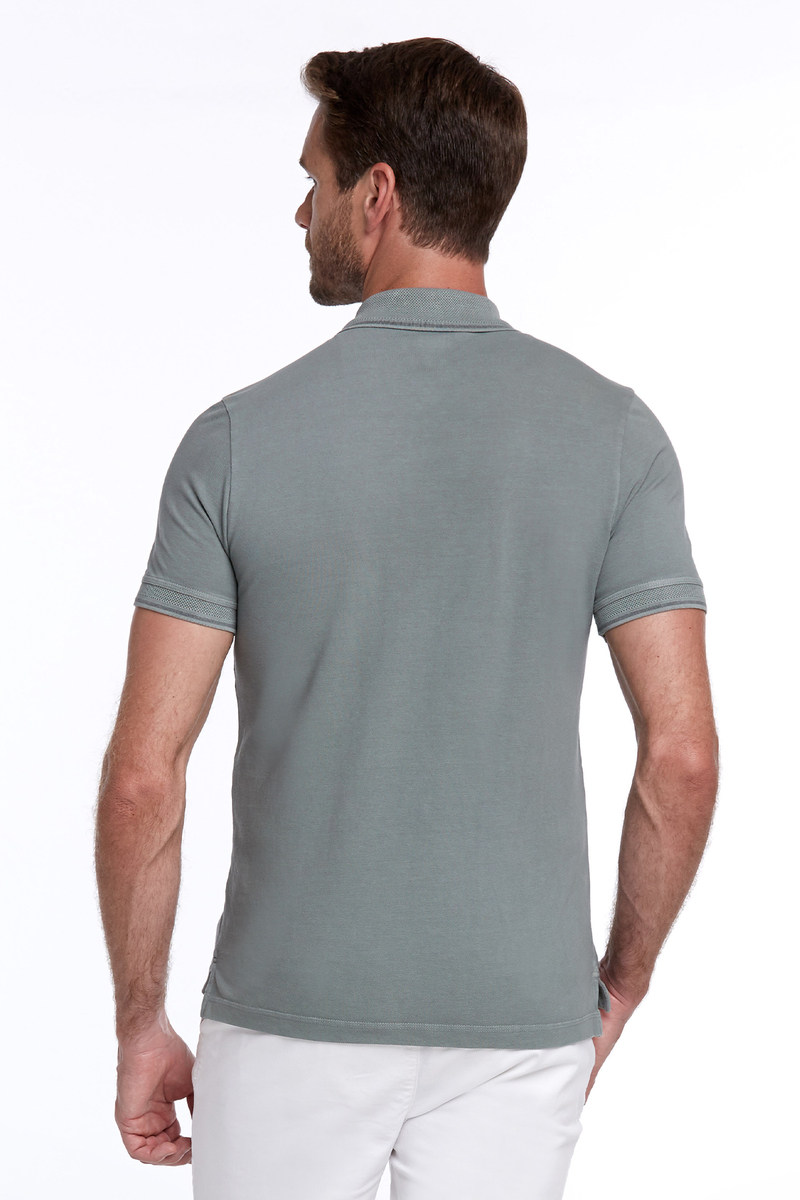 Hemington Vintage Görünümlü Polo Yaka Haki T-Shirt. 4 Hemington Vintage Görünümlü Polo Yaka Haki T-Shirt. 4