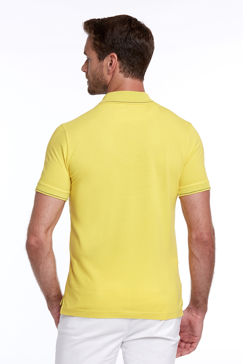 Hemington Vintage Görünümlü Sarı Polo Yaka T-Shirt. 4