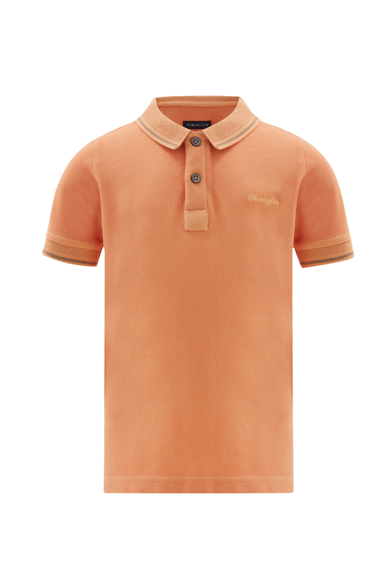 Hemington Vintage Görünümlü Turuncu Polo Yaka Çocuk T-Shirt. 1 Hemington Vintage Görünümlü Turuncu Polo Yaka Çocuk T-Shirt. 1