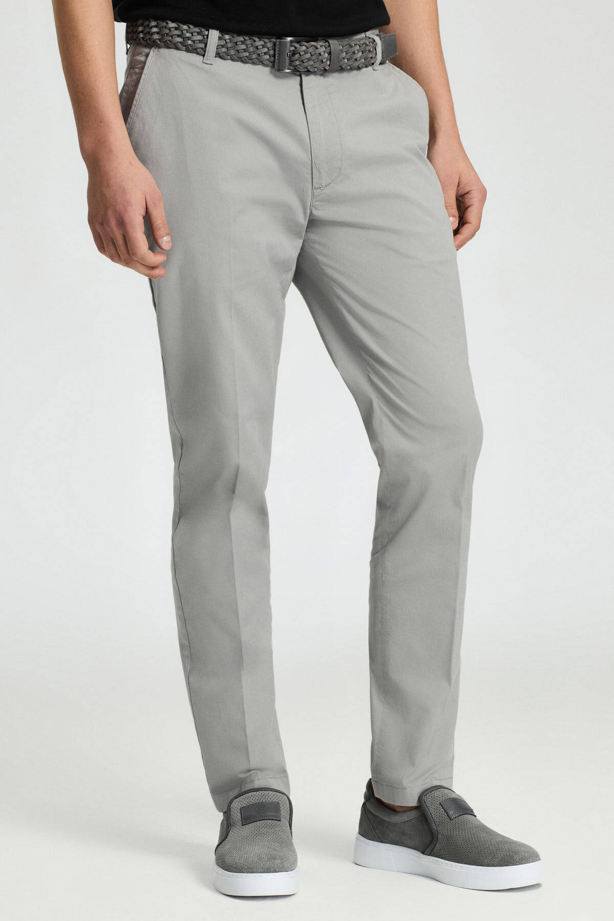 Açık Gri Yazlık Chino Pantolon