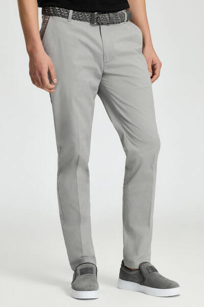 Açık Gri Yazlık Chino Pantolon