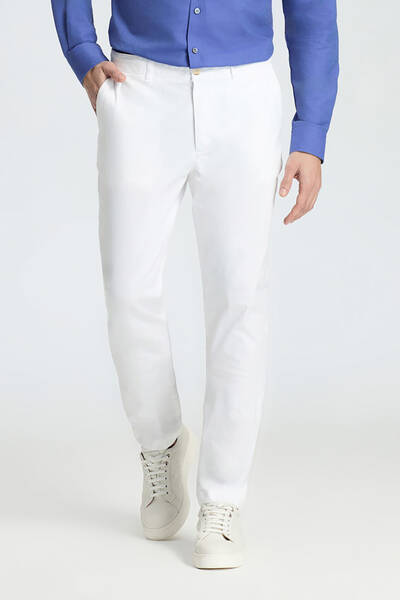 Beyaz Yazlık Chino Pantolon - Hemington
