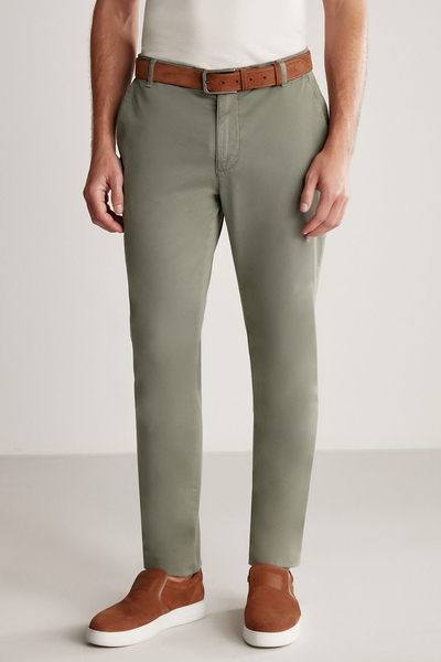 Haki Yazlık Chino Pantolon