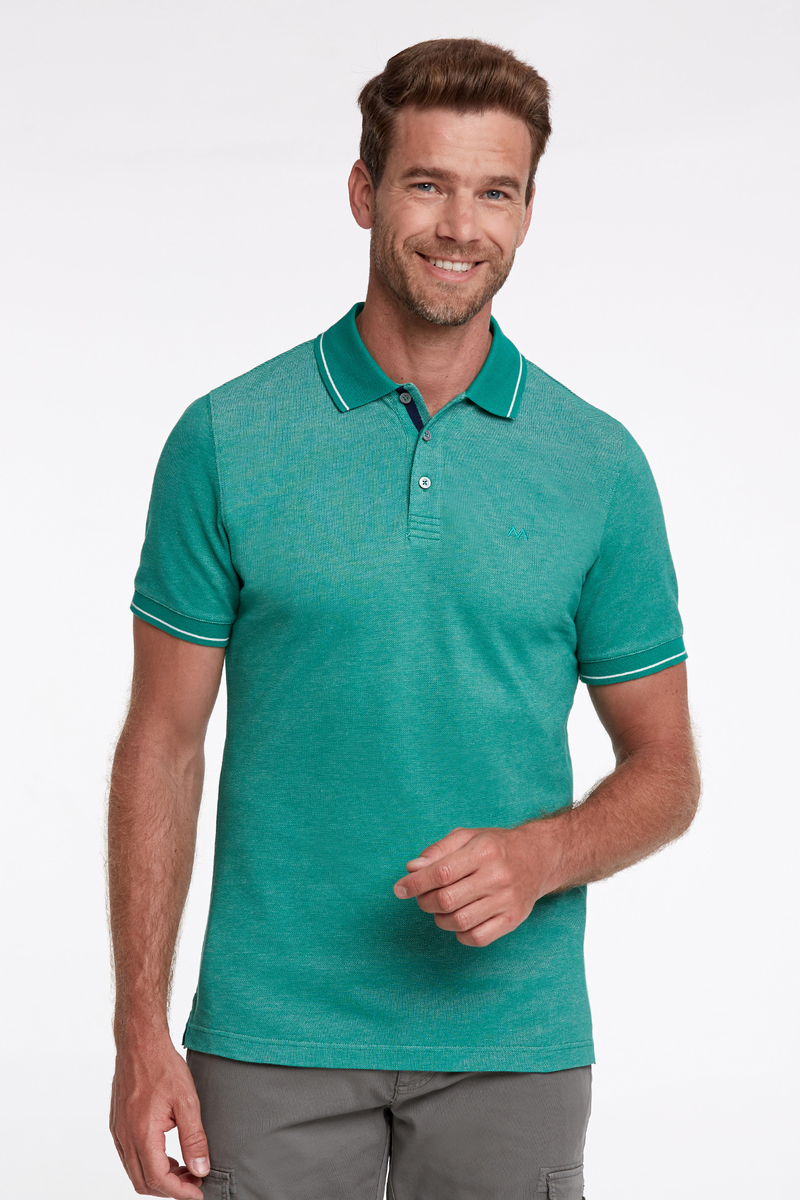 Hemington Yeşil Basic Pike Pamuk Polo T-Shirt. 1