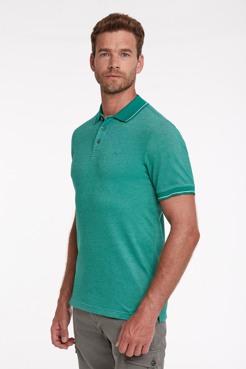 Hemington Yeşil Basic Pike Pamuk Polo T-Shirt. 3