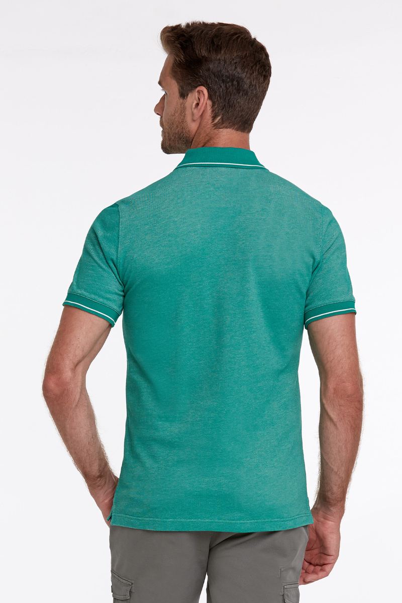 Hemington Yeşil Basic Pike Pamuk Polo T-Shirt. 4
