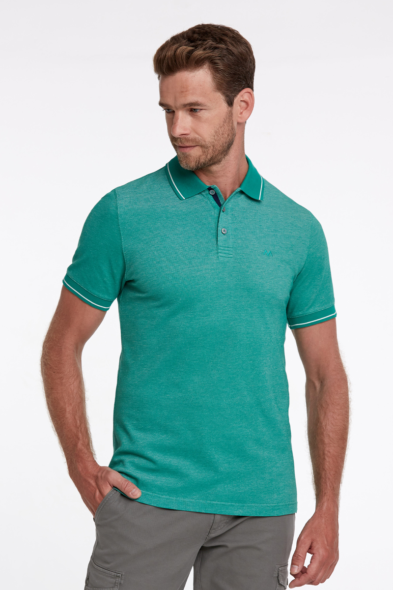 Hemington Yeşil Basic Pike Pamuk Polo T-Shirt. 5