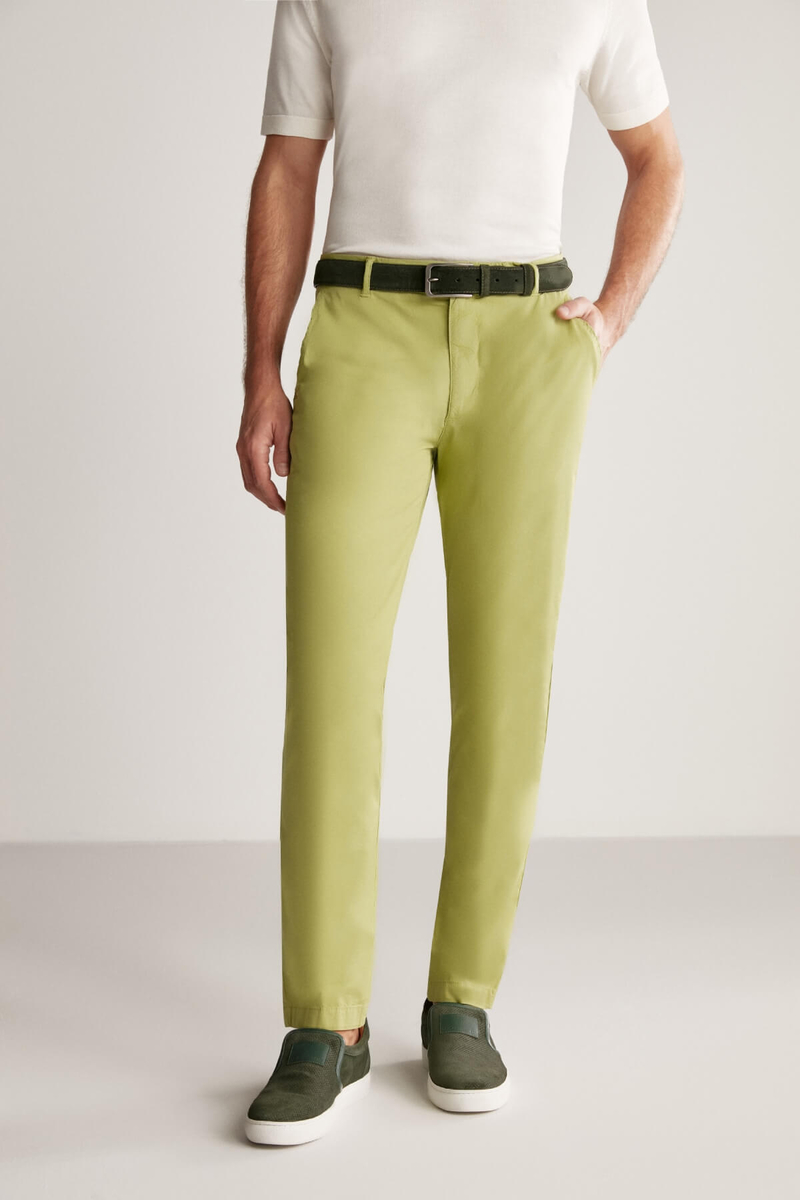 Hemington Yeşil Yazlık Chino Pantolon. 1