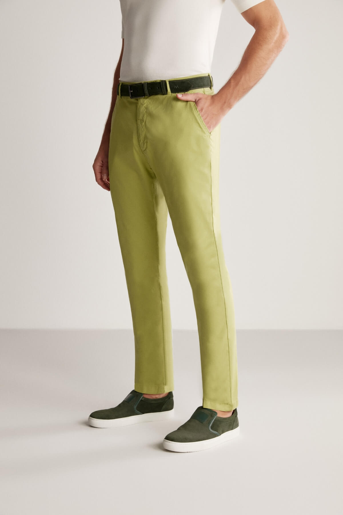 Yeşil Yazlık Chino Pantolon