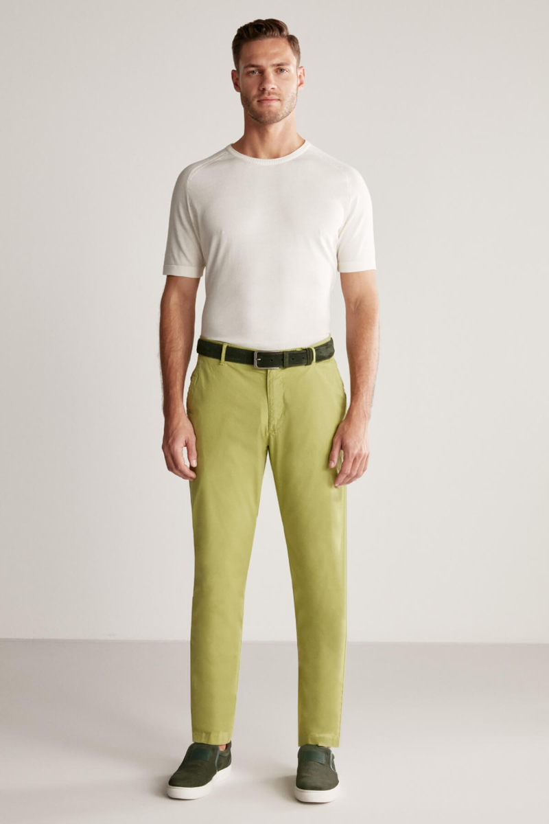 Hemington Yeşil Yazlık Chino Pantolon. 2