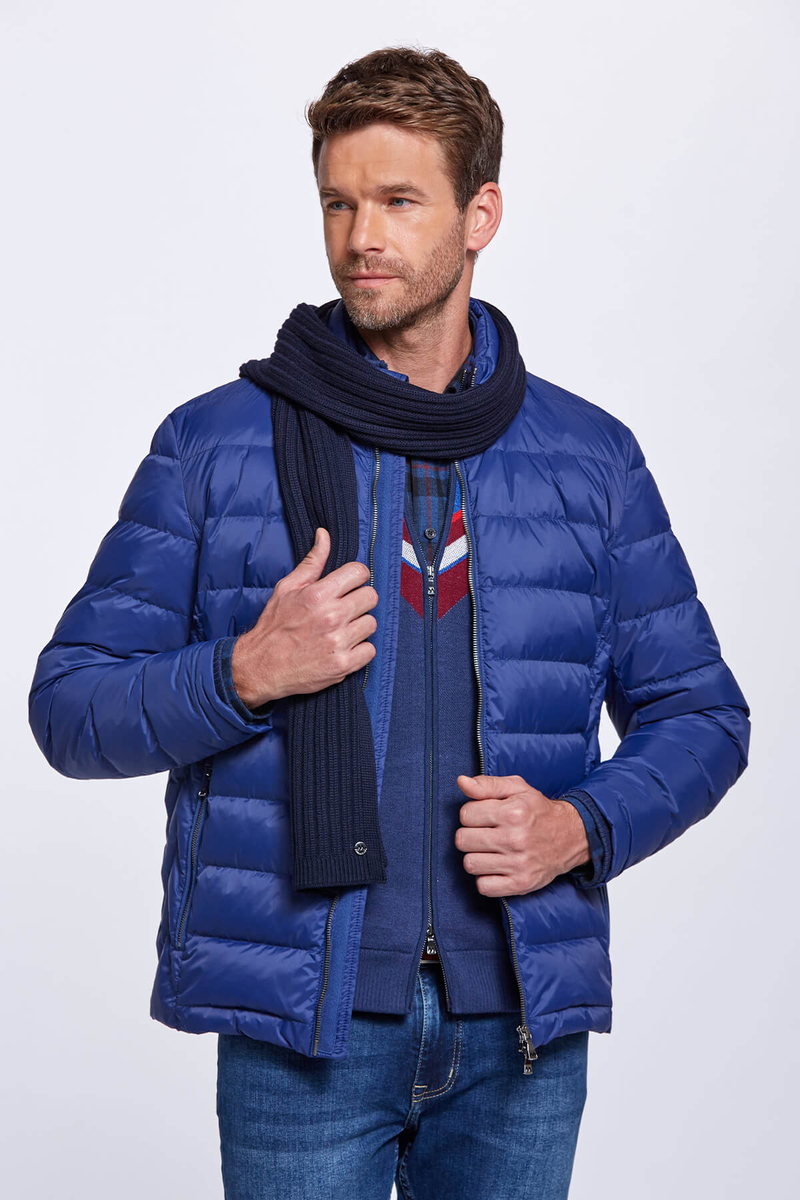 Hemington Zigzag Desenli Yün Karışımlı Lacivert Hırka. 5 Hemington Zigzag Desenli Yün Karışımlı Lacivert Hırka. 5